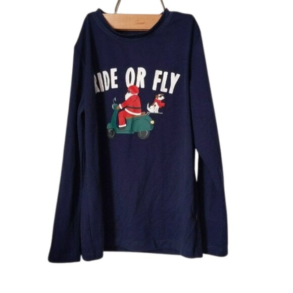 Old Navy Kids Size M (8) Long Sleeve Lightweight Ride or Fly Christmas Top - Picture 5 of 5